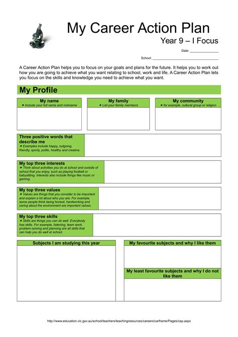 Career Action Plans - 9+ Examples, PDF