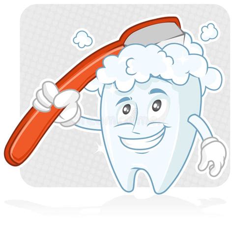 Happy tooth Brushing stock illustration. Illustration of smile - 16356286