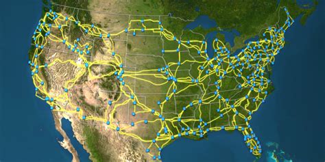 Map of US long-haul fiber-optic cable network - Business Insider