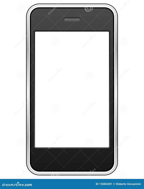 Generic Touch Screen Cell Phone Stock Vector - Illustration of blank ...