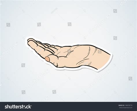 Color Sketch Empty Human Hand Stock Vector (Royalty Free) 198978779 ...