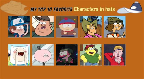 10 Favorite Male Hat Wearing Characters by Matthiamore on DeviantArt