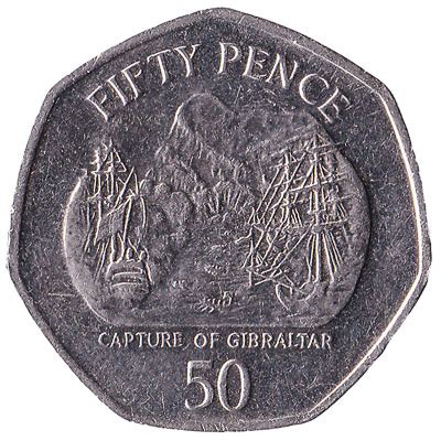 50 Pence coin Gibraltar - Exchange yours for cash today