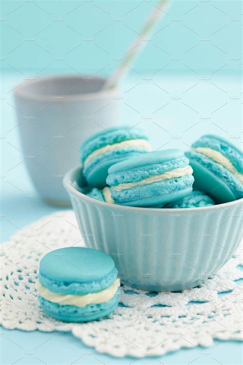 Light blue macarons by Elisabeth Cölfen on @creativemarket Turquoise ...