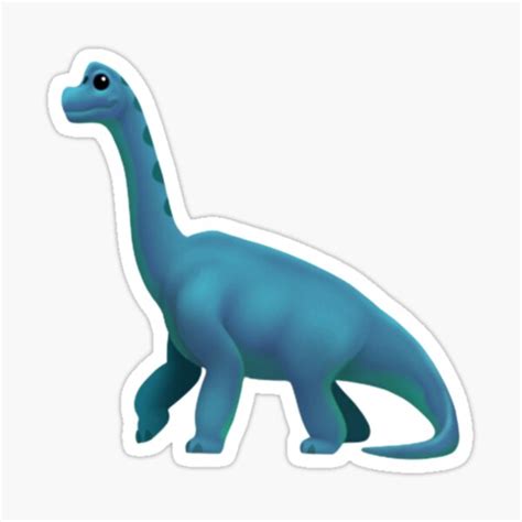 "Blue Dinosaur Emoji" Sticker for Sale by myabstractmind | Redbubble