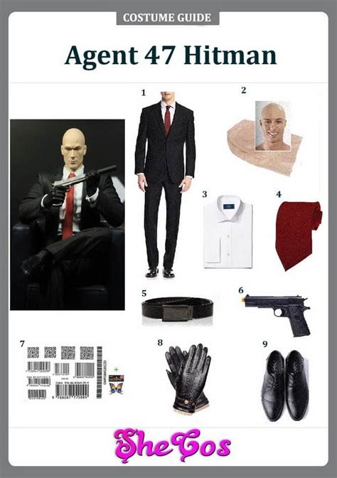 How to DIY Agent 47 Hitman Costume | SheCos Blog | Agent 47, Hitman ...