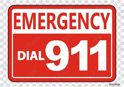 Emergency Call 911 Sign on transparent background,vector illustration - stock vector 1155330 ...