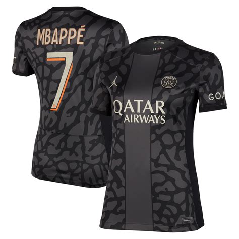 PSG x Jordan Third Stadium Shirt 2023-24 - Womens with Mbappé 7 ...