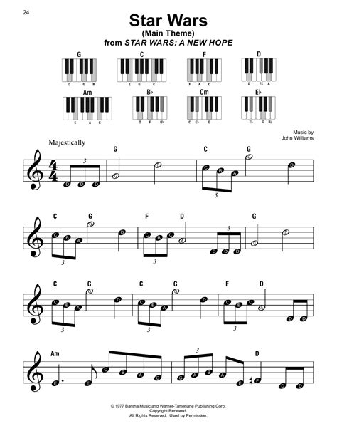 Star Wars (Main Theme) by John Williams Sheet Music for Super Easy Piano at Sheet Music Direct