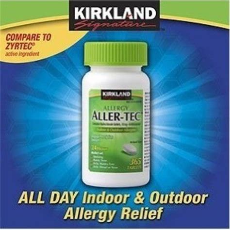 Kirkland Signature Aller-Tec Cetirizine Hydrochloride Tablets, 10 mg ...