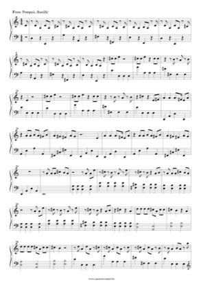 Pompeii - Bastille Free Piano Sheet Music PDF