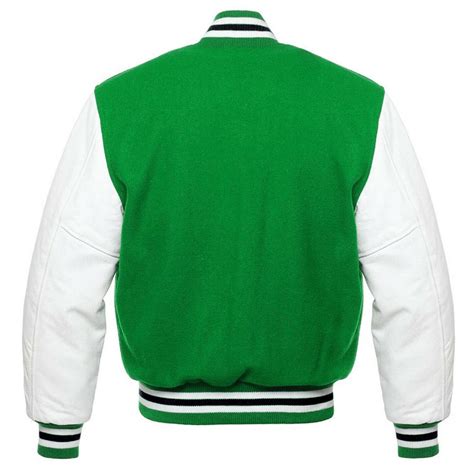 Wool/Leather NFL Philadelphia Eagles Green and White Varsity Jacket - Jackets Masters