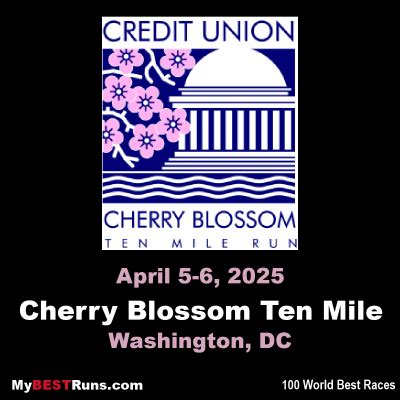 Cherry Blossom Ten Mile Run - Washington, DC - 4/5/2025 - My BEST Runs ...