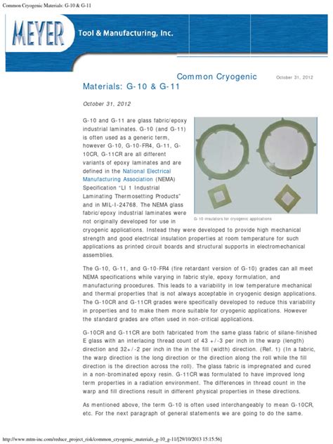 Common Cryogenic Materials - G-10 & G-11 | PDF | Epoxy | Cryogenics