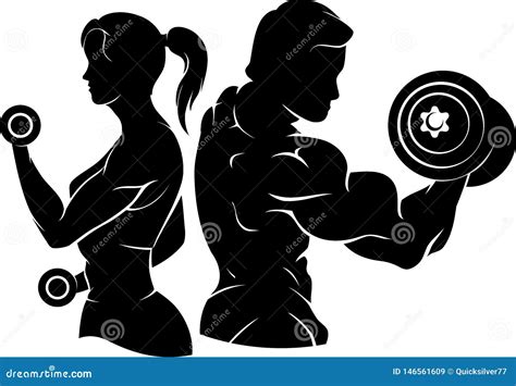 Weight Lifting Silhouette Cartoon Vector | CartoonDealer.com #112481417