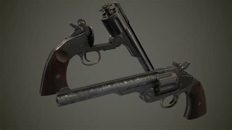 3D schofield revolver model - TurboSquid 1465881