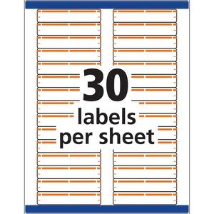 Avery File Folder Labels, 2/3" x 3-7/16" , 750 Orange Labels (5166) - AVE5166 - Shoplet.com