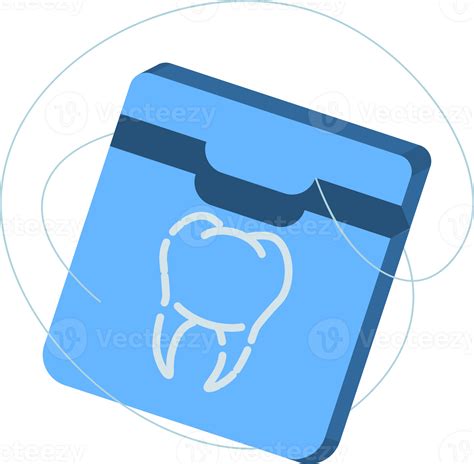 Dental floss in realistic style. Dental equipment icons. Colorful PNG ...