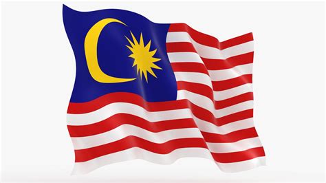 3D Malaysia Flag Animation Model - TurboSquid 1615777