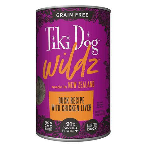 Tiki Dog Wildz Duck Recipe with Chicken Liver Canned Dog Food - In The Kibble