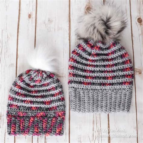 Double Crochet Hat in 10 Sizes - Free Pattern for Beginners - Left in Knots