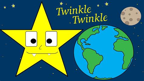 Twinkle Twinkle Little Star Nursery Rhyme Poster Rhyme - Riset