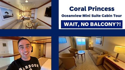 A MINI SUITE WITH NO BALCONY?! Coral Princess: Mini Suite Tour - Full ...