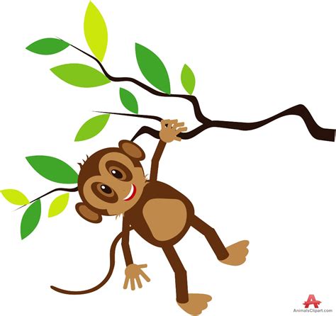 Monkey In A Tree Clipart | Free download on ClipArtMag