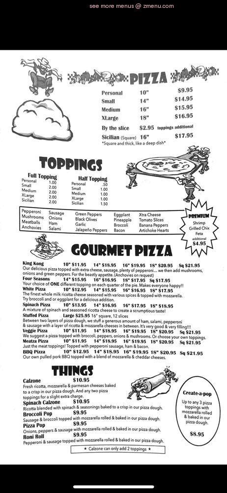 Online Menu of Vinny's New York Pizza Co Restaurant, Ruckersville, Virginia, 22968 - Zmenu