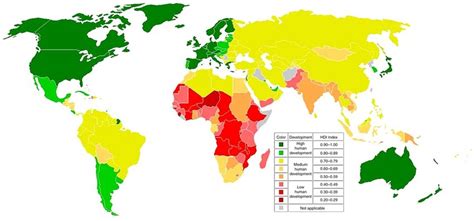 1 The World Map of Human Development Index [7]. | Download Scientific ...