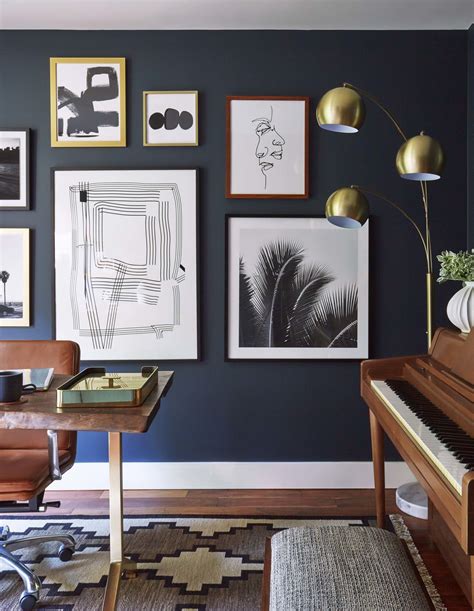 Moody Mid Century Home Office + Shop The Look - Emily Henderson | Home ...