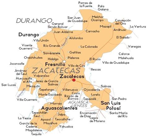 Zacatecas Mexico Map - Share Map