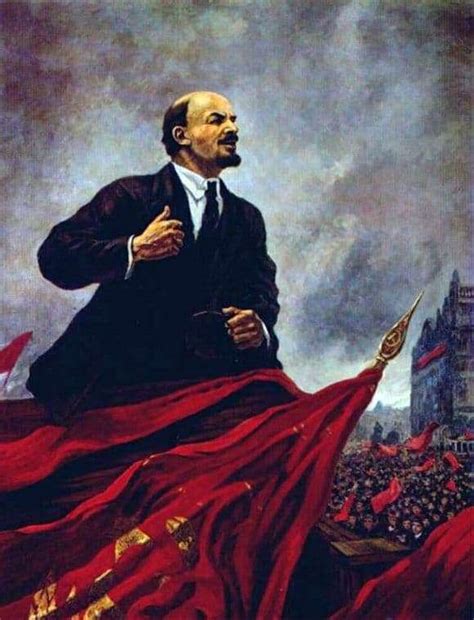 Description of the painting by Alexander Gerasimov “Lenin on the podium ...