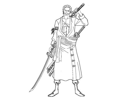 Download or print this amazing coloring page: Roronoa Zoro 6 Coloring | Crafty Teenager | Zoro ...