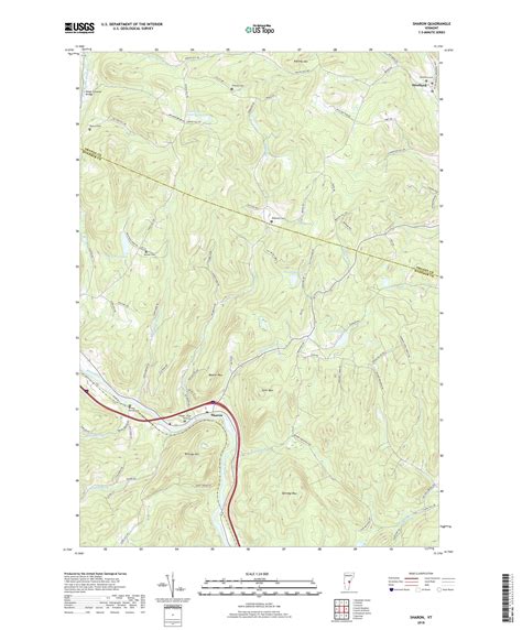 MyTopo Sharon, Vermont USGS Quad Topo Map