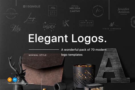 70 Elegant logo templates By Uidea | TheHungryJPEG