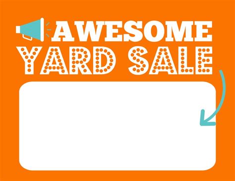 Editable Printable Yard Sale Signs