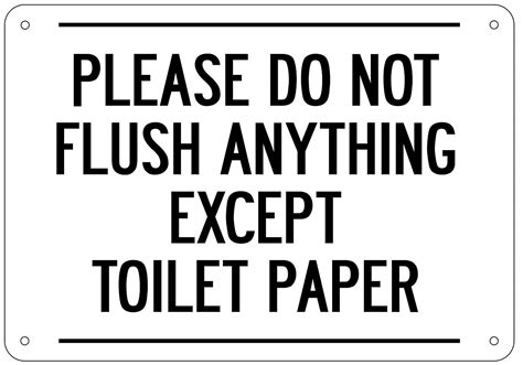 Free Printable Do Not Flush Toilet Paper Signs