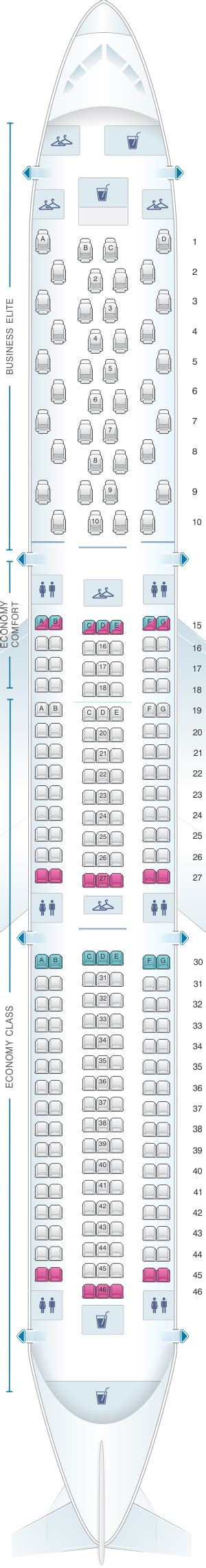 Seat Map Delta Air Lines Boeing B767 400ER (76D) | SeatMaestro