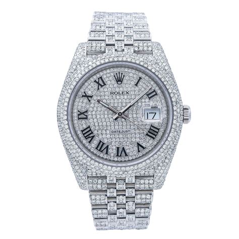 Rolex Datejust 126300 41MM Silver Diamond Dial With 14.75 CT Diamonds ...