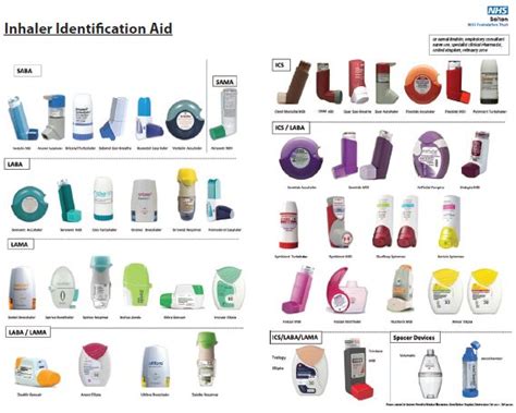 Printable Respiratory Inhaler Chart