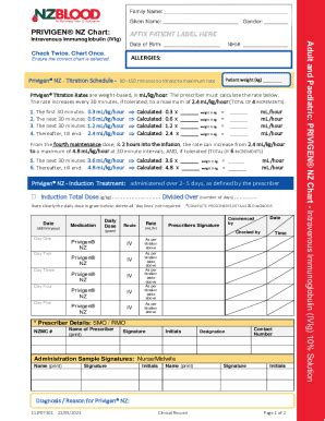 Fillable Online Privigen Chart Fax Email Print - pdfFiller