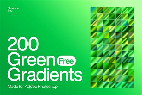 200 Free Green Photoshop Gradients - Resource Boy