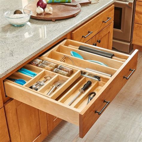 Rev-A-Shelf 4WTCD-30SC-1 27-Inch Tiered Cutlery Drawer Organizer with ...