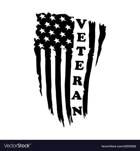 Veteran us flag - american flag Royalty Free Vector Image