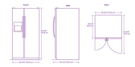 Refrigerators | Fridges Dimensions & Drawings | Dimensions.com