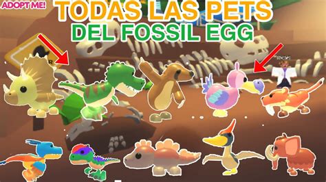 TODAS LAS MASCOTAS / PETS DEL FOSSIL EGG EN ADOPT ME ROBLOX / ADOPT ME ROBLOX FOSSIL EGG EVENT ...