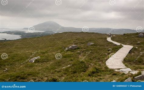 The Diamond Hill Hiking Trail in the Connemara National Park Stock Image - Image of mountain ...