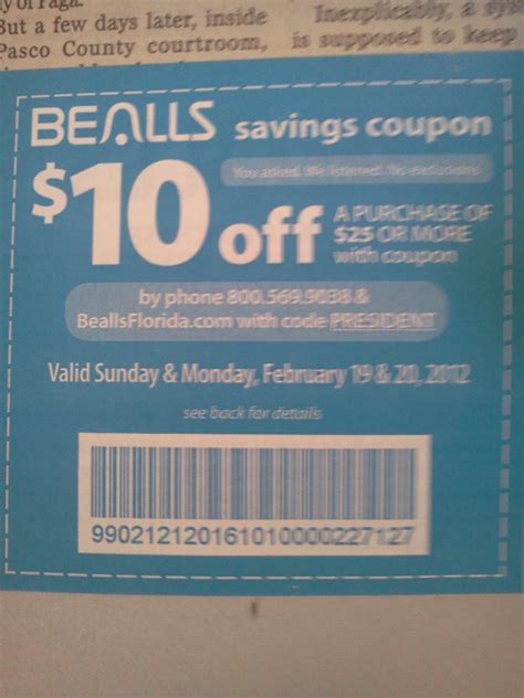 $10 off $ 25 or more Bealls Coupon - AddictedToSaving.com