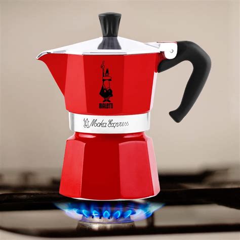 Bialetti 6 Cup Moka Stovetop Espresso Maker, Red | Discounttoday.net